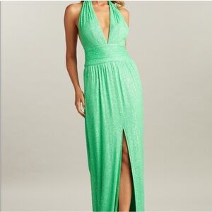Tadashi Shoji Sho Sasha Halterneck Gown Lime Green 10